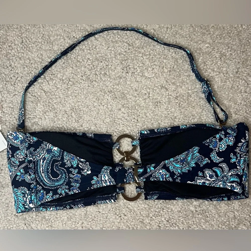 MICHAEL MICHAEL KORS - Paisley Floral Print Bikini Top - Size Small - Picture 3 of 7